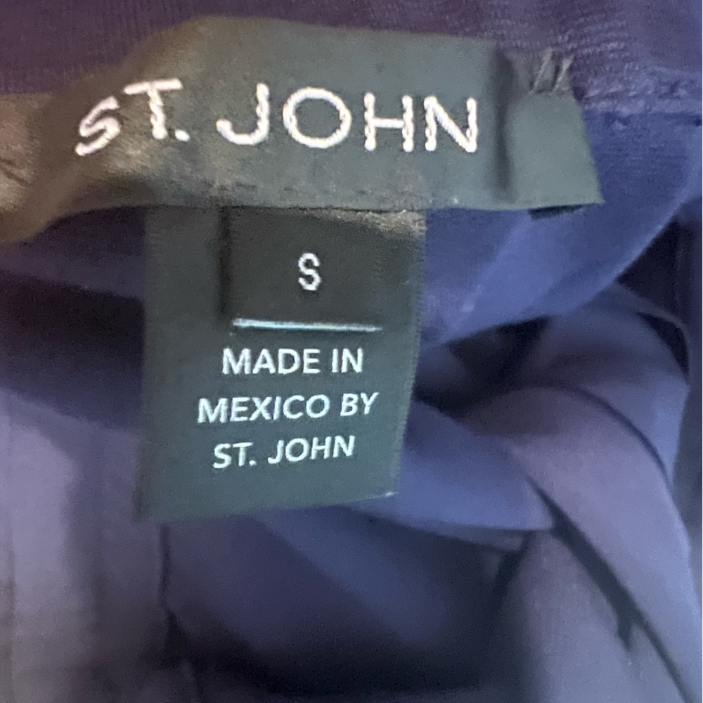 St John Navy Drawstring Pant Small Euc - image 5